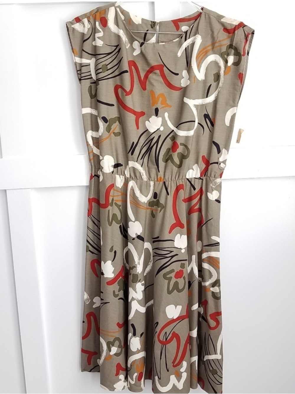 Vintage MISS DORBY Abstract Dress Sz 12